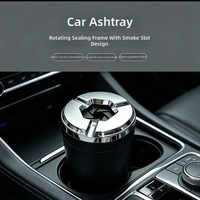 Cendrier de voiture anti-poussière, sensation premium, rotatif et rétractable avec couvercle, en ABS, pour intérieurs de voiture, maison et bureaux