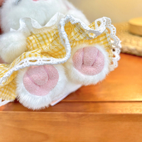 En gros, Peluche Lapin Assis Moelleux Multi-styles avec Jupe en Dentelle et Nœud, Décoration de Chambre, Cadeau d'Anniversaire pour Filles