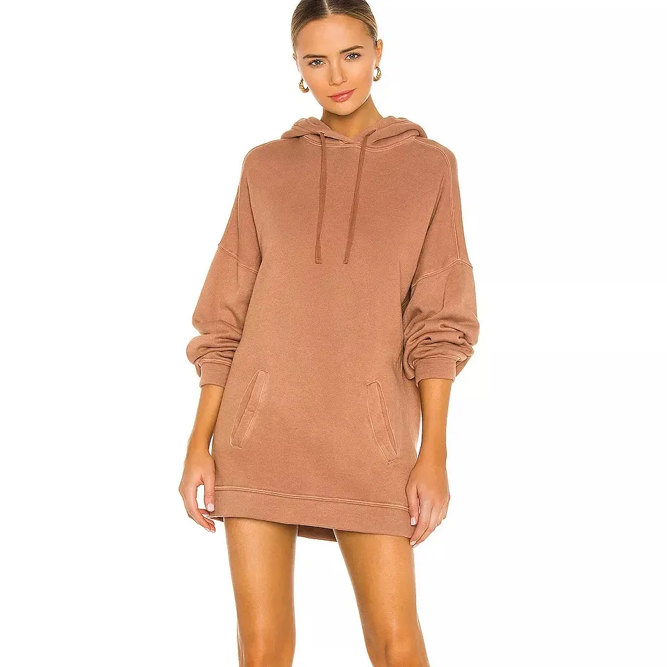 Meisjes Trekkoord Voorzakzak Oversized Vrouwen Hoodie Jurk