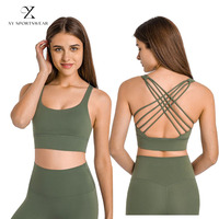 XIANGYU Soutien-gorge de sport respirant léger à séchage rapide et à maintien élevé pour femmes et jeunes filles avec bretelles non ajustables