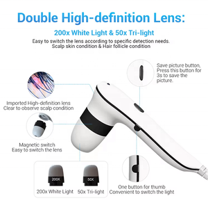 Terapia Microcorrente Cuidados Do Folículo Do Cabelo Cabeça Massagem Do Couro cabeludo Análise De Saúde Máquina De Rebrota Do Cabelo Massageador Do Couro cabeludo - Product Image 5