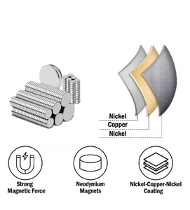 Imán <span class=keywords><strong>Potente</strong></span> N52 de 10 mm, 12 mm, 15 mm, 20 mm, Materiales Magnéticos Industriales de Neodimio, Disco Redondo, Imán Fuerte de Neodimio en Venta - Product Image 5