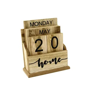Стол офисный, простое рекламное украшение, деревянная подставка-календарь на 365 дней, подставка с календарем и календарем