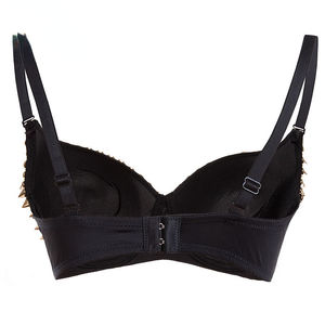 エキゾチックなランジェリーブラックゴールドスタッズリベット & ウィング下着ブラ大人の女性クラブウェア - Product Image 3