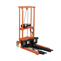 Prix de gros Pu roue Palette élévateur empileur petit rayon de braquage 400kg 1tonne empileur manuel