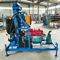 Machine de forage de puits d'eau automatique avancée de 200 m avec compresseur d'air pour roches dures