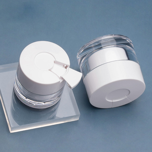 Envase cosmético de lujo 1 oz 30g 50g tarro de acrílico transparente tarro de acrílico blanco para logotipo personalizado - Product Image 3