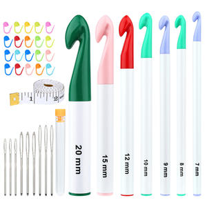 Kit de <span class=keywords><strong>crochet</strong></span> complet en plastique simple pour travaux manuels, crochets ergonomiques pour le bricolage - Product Image 4