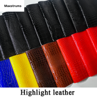 Cuir synthétique PVC effet crocodile brillant, imperméable et anti-moisissure pour sacs à main, chaussures, bagages, portefeuilles et boîtes cadeaux