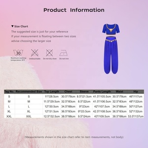 Tenue de danse personnalisée pour femmes, ensemble haut court et pantalon long pour la danse du ventre, la danse folklorique indienne et la danse de salon - Product Image 6