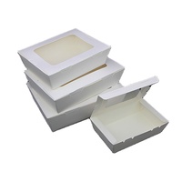 Contenants alimentaires jetables en papier avec fenêtre pour restaurants, traiteurs, boîte à salade personnalisée en kraft