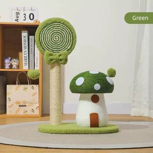 Griffoir champignon pour <span class=keywords><strong>chat</strong></span> Mobilier d'intérieur Chaton mignon <span class=keywords><strong>Arbre</strong></span> à <span class=keywords><strong>chat</strong></span> <span class=keywords><strong>Poteau</strong></span> à grande base <span class=keywords><strong>avec</strong></span> poteaux en sisal naturel - Product Image 4