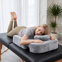 Oreiller de maternité pour le ventre plat en mousse polyéther haute résilience, coussin de soutien pour la grossesse avec housse en velours doux, vente en gros OEM