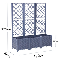Kit de Jardinière Surélevée Modulaire en Métal avec Bac en Plastique Épais, Kit de Jardinières et Pots de Fleurs pour Jardin