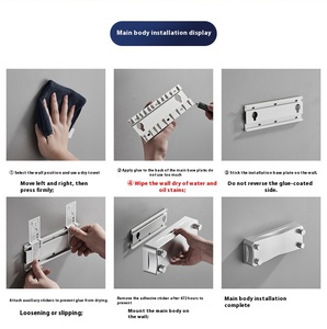 Stendibiancheria retrattile a parete in filo di alluminio per interni doppia stendibiancheria da esterno con corda regolabile - Product Image 5