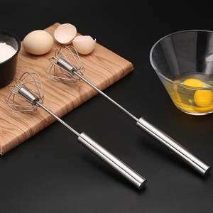 New Style Stainless Steel Semi-automatic Rotating <b>Egg</b> Beater Kitchen Tool Durable <b>Egg</b> Whisk - Product Image 4