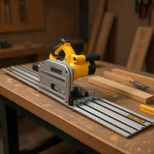 Sierra de riel Dewalt DWS520KT QS con longitud de corte de 60 pulgadas y riel guía para carpintería y construcción - Product Image 3