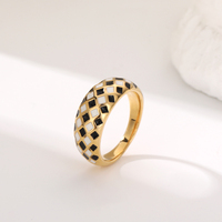 Bague ouverte tendance en acier inoxydable pour femme, style INS, plaqué or antique, bijoux de mariage, de fiançailles et d'anniversaire, fabriquée en Chine