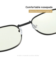 Montures optiques carrées en métal personnalisées avec logo, lunettes anti-lumière bleue et photochromiques pour hommes et femmes