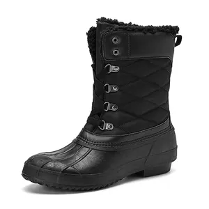 حذاء شتوي جديد أحدث صيحة, أحدث أحذية شتوية على شكل بطة ، أحذية دافئة للركبة مع دانتيل ، موضة ، للسيدات ، أحذية ثلوج حتى منتصف الساق ، للسيدات