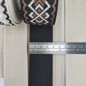 Cinta de Poliéster de Estilo Étnico para Accesorios de Correas de Bolsos, Cinta Jacquard con Diseño de Hoja de Arce y Rombo para Bolsos - Product Image 5