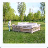 17.28 ㎡   Tente de camping gonflable automatique avec auvent pour 6 à 8 personnes, imperméable, luxe, familiale, pour pique-nique en plein air, glamping