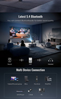 Mini projecteur LED 4K rechargeable portable avec Wi-Fi et Bluetooth, projecteur vidéo de qualité supérieure, projecteur portable Android
