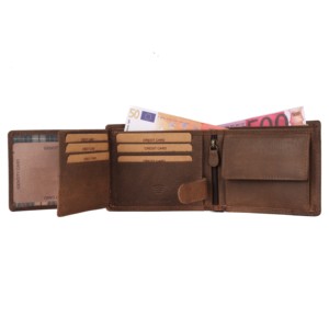 High Quality Capacity Leather <b>Wallet</b> with <b>RFID</b> Protection Coin Pocket Ideal for Everyday Use Available At Best Market Price - Product Image 4