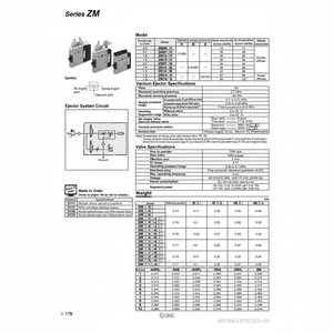 ชิ้นส่วนนิวเมติกส์ ZM103H-K5LZ-E15ระบบสุญญากาศ SMC - Product Image 1