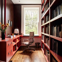 Meubles de bureau modernes Vermonhouzz en bois massif peint sur mesure, bibliothèques et bureaux de luxe pour la maison, armoires de rangement