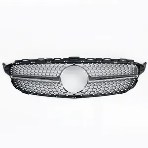 Auto parts ABS sport Car Upgrade diamond GRILLE Suit for BENZ C CLASS W205 2015 2016 2017 2018