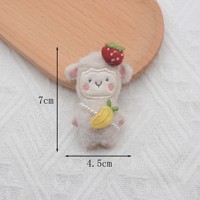 Patchs en tissu rembourrés faits à la main en gros, motifs animaux et arbres, pour pinces à cheveux, vêtements, sacs, accessoires de bricolage