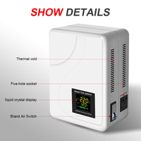 Stabilisateur de tension mural intelligent TKR-5000VA, AVR monophasé, protection intelligente pour les appareils électroniques domestiques et de bureau 220V
