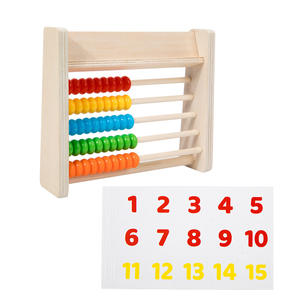 Marco de cálculo de cinco niveles de educación temprana para niños de madera Marco de cálculo de ábaco Juguete de cálculo matemático - Product Image 5