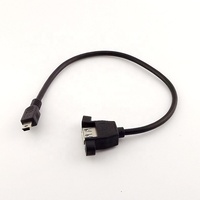 5-Pin Mini-USB-Stecker auf USB 2.0-Buchse Einbau-Verlängerungskabel