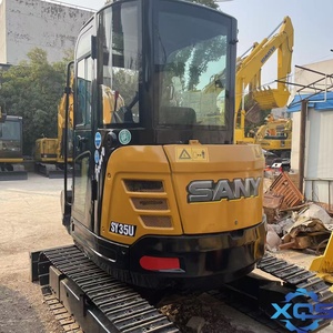 Mini-excavatrice SANY SY35 d'occasion, modèle SY35U, 3,5 tonnes, excavatrice hydraulique sur chenilles avec moteur Yanmar, commande PLC et moteur, pour usage agricole et domestique - Product Image 4
