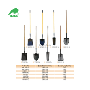 Bêche de transplantation de tireur pointu de drain de buffle d'usine AMS507Y bêche de pelle de jardin pour creuser avec poignée en Y - Product Image 6