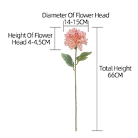 CL06004 Fleur de Dahlia en Soie Artificielle Longue Tige Fausse Fleur pour DIY Maison Salon Hôtel Fête Mariage Décoration de Jardin