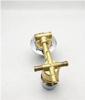 Robinet de douche thermostatique moderne en laiton avec diviseur d'eau dissimulé à quatre voies, finition chrome poli, pour salle de bain de luxe et hôtel