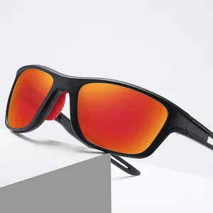 TR90 Men Mirror Sport HD Polarized Sunglasses Custom Logo Driving Sun Glasses