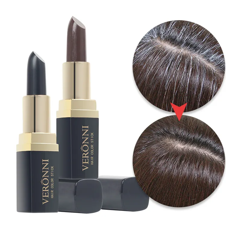 VERONNI semi permanent hair dye Instant Gray Root Coverage Hair Color Change Cream Stick Natural Cover Up White 3.5g