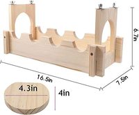 Nichoir suspendu imperméable en bambou pour animaux de compagnie, pont, étagère, cachette pour hamsters, chinchillas, cochons d'Inde, décoration de cage, lit de repos, cachette