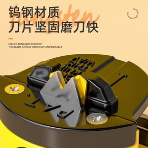 Little Yellow Duck <b>Knife</b> <b>Sharpener</b> Manual Multi Grit Carbon Steel Household Kitchen Tool - Product Image 1