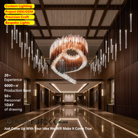 Lustre en verre à anneaux spirales sur mesure, moderne et luxueux, avec LED, commande vocale, gradation progressive, éclairage 5 étoiles