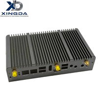 Casing Pendingin Pasif Aluminium Ekstrusi Full Fin Berlapis Anodize Hitam untuk Mini PC Industri Tanpa Kipas