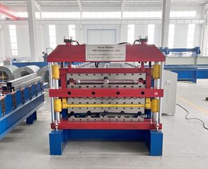 PPGI Toit en tôle avec Offre Spéciale de haute qualité Rouleau de presse à carreaux en acier polyvalent à trois couches formant la machine - Product Image 4
