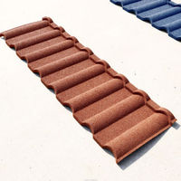 Tuiles de toiture colorées à prix abordable, tuiles de toiture en métal revêtues de pierre pour la construction de toitures de maisons