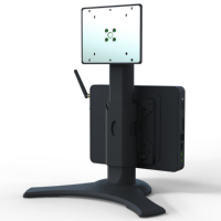 Support d'ordinateur de bureau LCD réglable ergonomique de 24 pouces avec support de bras de moniteur VESA à 90 degrés avec mini PC