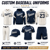 Ensemble de maillots de baseball sublimés personnalisés en usine, haute qualité, avec logo d'équipe, tenue de club sportif, maillot, pantalon et casquette de baseball