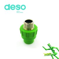 DESO PPR raccords 90 degrés coude PN16 PN20 PN25 bar PPR raccords hydrauliques coupleur mamelon raccords de tuyauterie bride